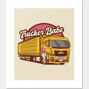 Trucker babe Posters and Art